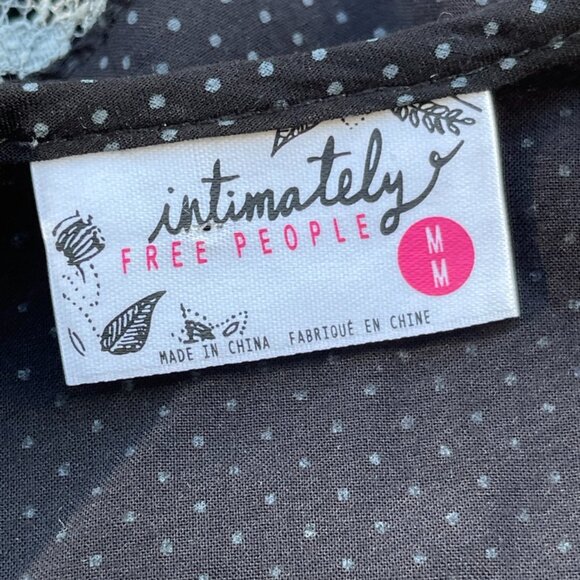 Free People Black & Gray Tiered Dress Size M - Picture 4 of 5